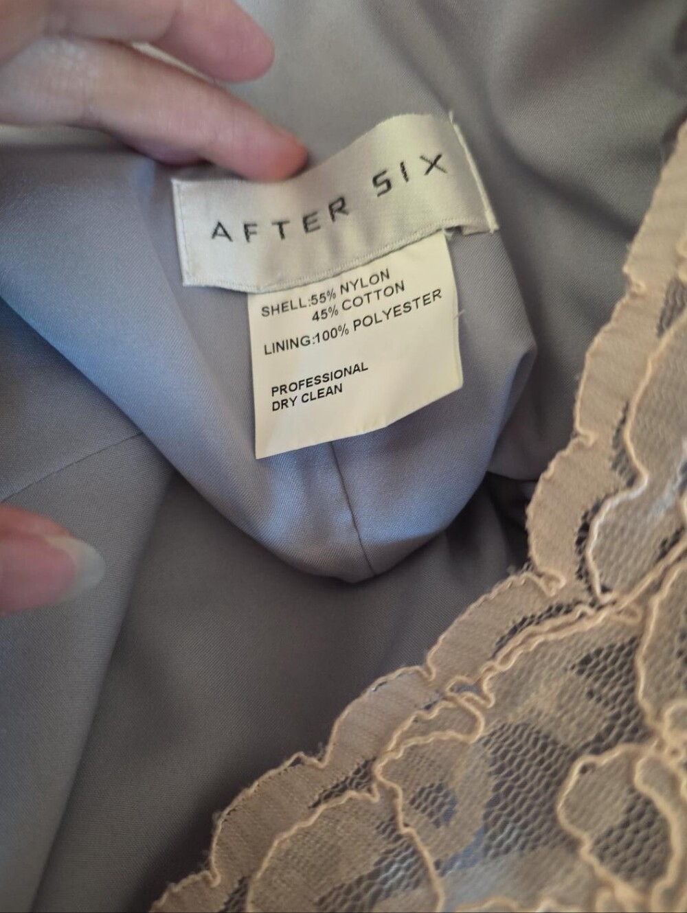After Six Light Blue Lace Bodice Maxi Dress Formal Prom Bridesmaid Gown Size 6 - Picture 9 of 9